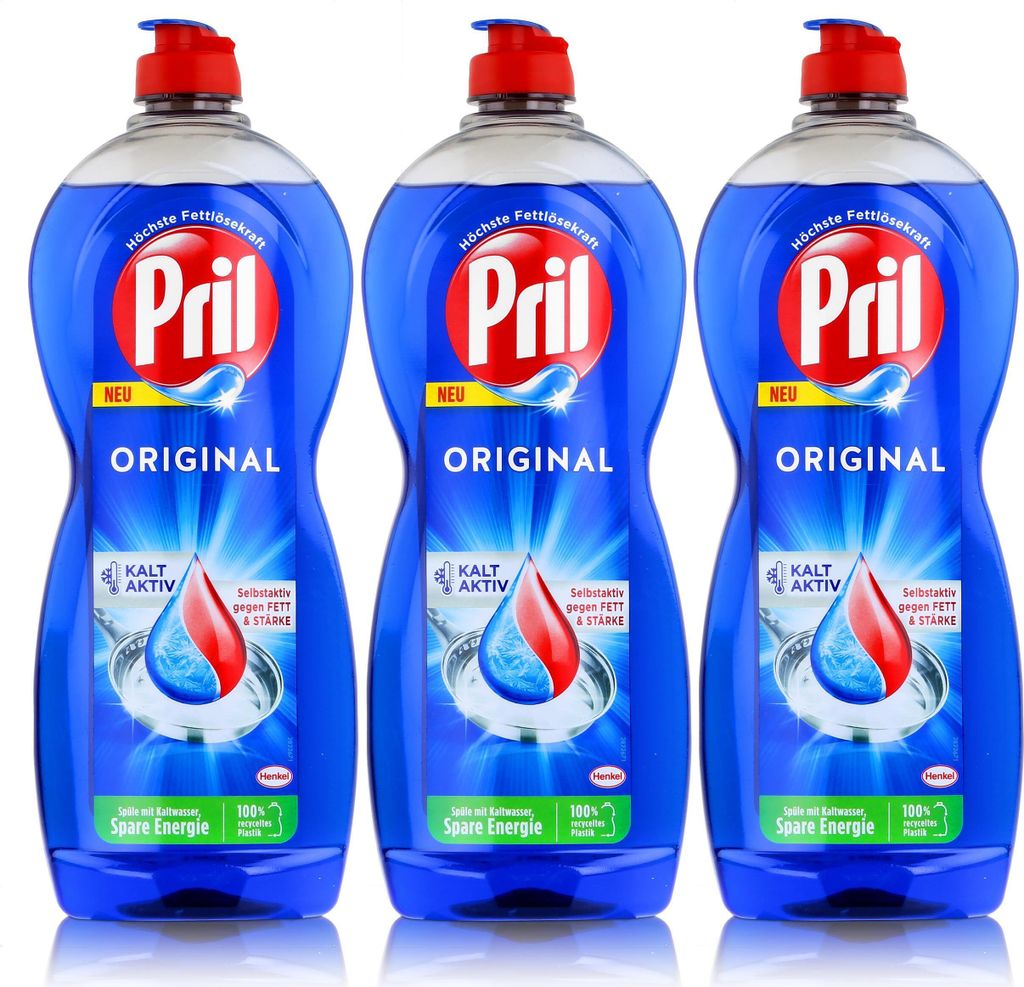 Pril Spülmittel Original 675ml - Hohe Fettlösekraft (3er Produktbild 