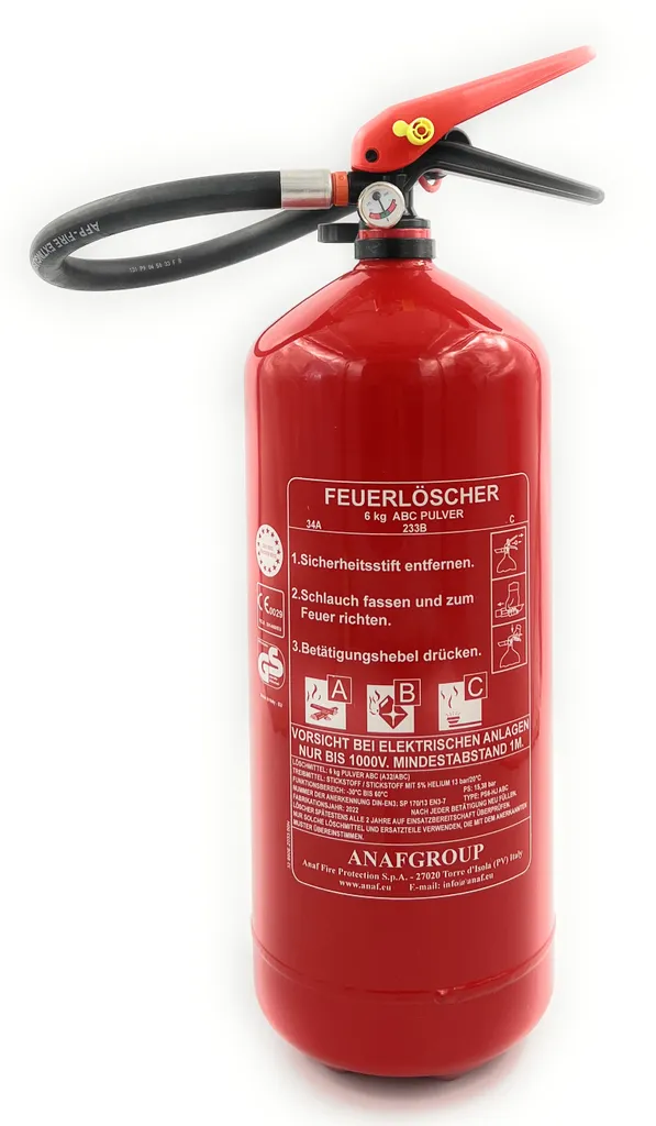 AnafGroup Feuerlöscher 6 kg ABC Pulver