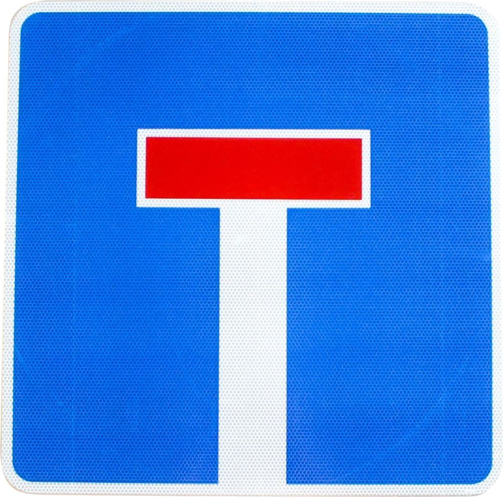 ORIGINAL RA2 Verkehrszeichen Nr. 357 Sackgasse 600 mm StVO RSA-21 RAL Verkehrsschild Schild Straßenschild Baustellenschild Straßenzeichen Bauschild