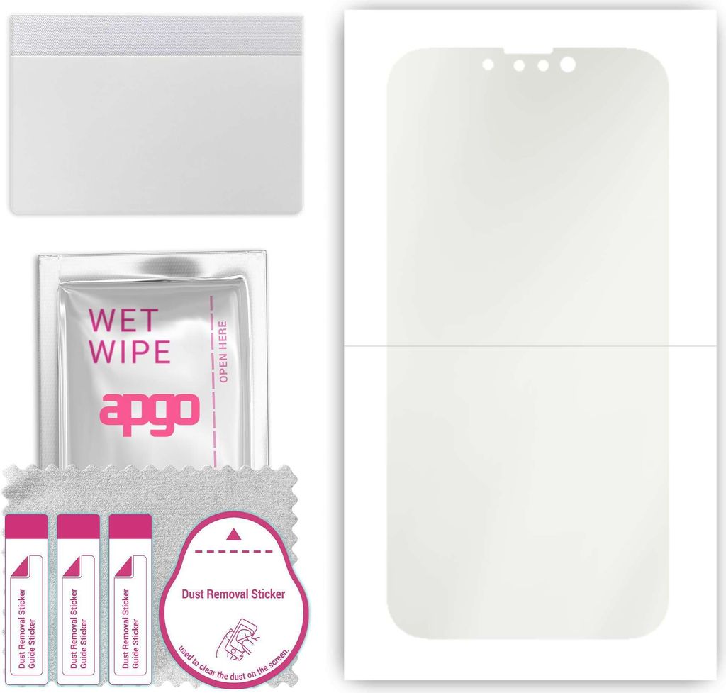 apgo Hydrogel Schutzfolie, Matt, kompatibel mit Apple iPhone 13 Pro, flexibele Displayschutzfolie, Folie mit Positionierhilfe, Anti-Fingerprint, kr...