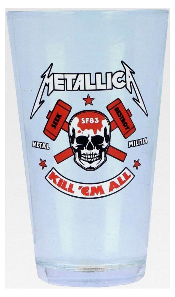 Lizenziertes Metallica Kill Em All Glas, 14,8 cm