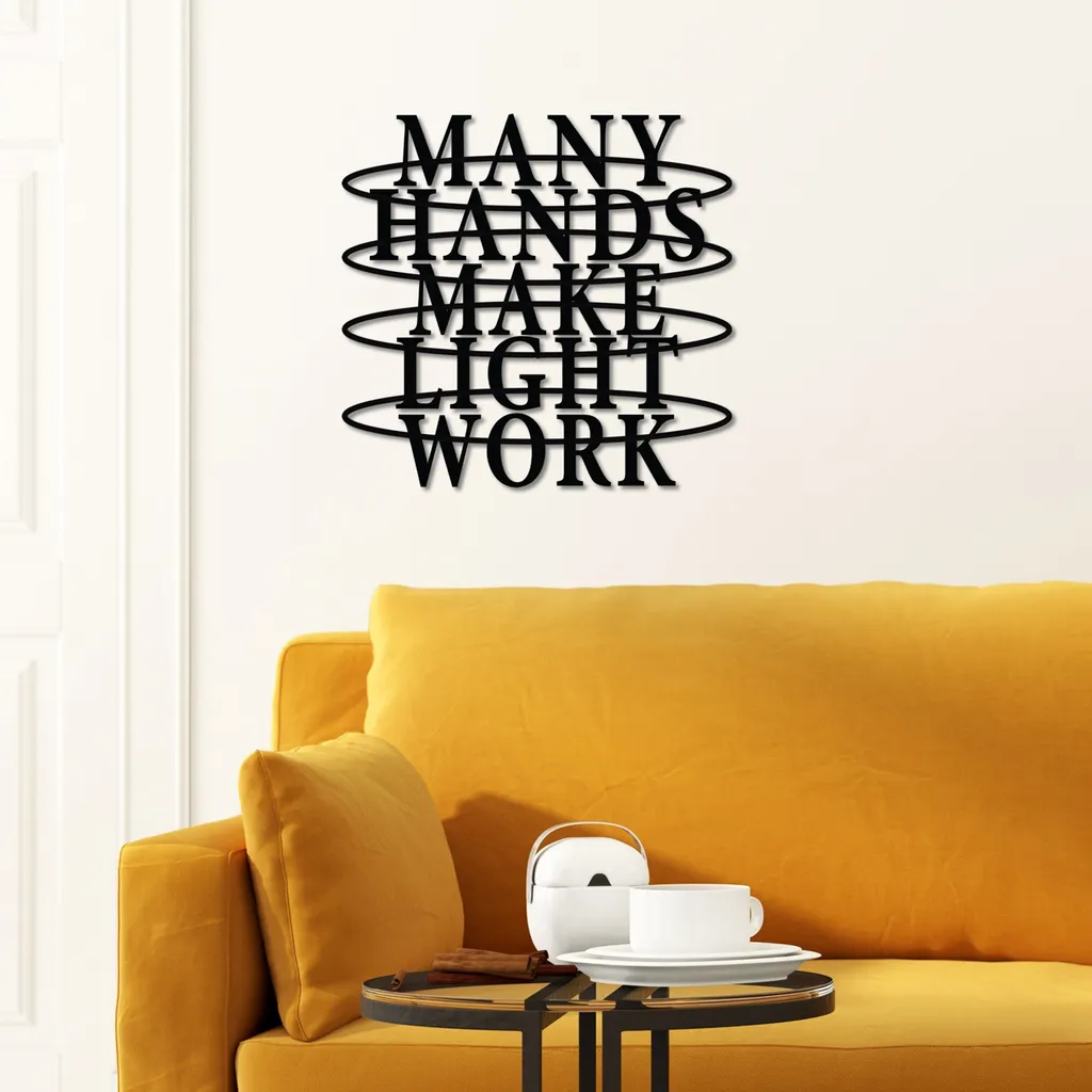 Wallity Hands Work: Arte in Metallo per la tua Casa - 38 x 37 cm