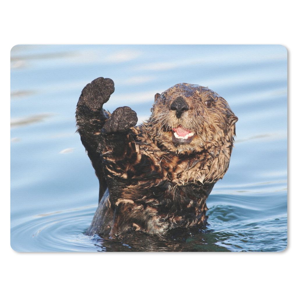 MuchoWow Mauspad Mousepad Otter im Wasser 40x30 cm - Mousepads - Maus Mat - Pad - Mausunterlage - Anti Rutsch