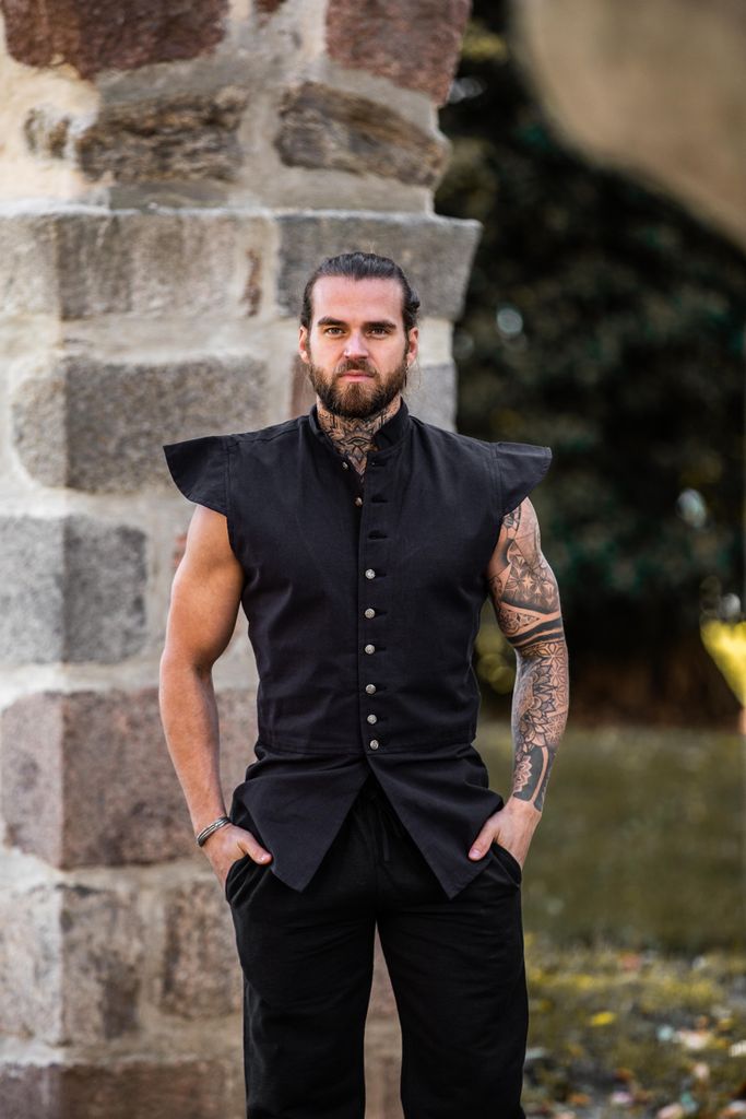 Klassischer Wams Schwarz "Charles" XXL
