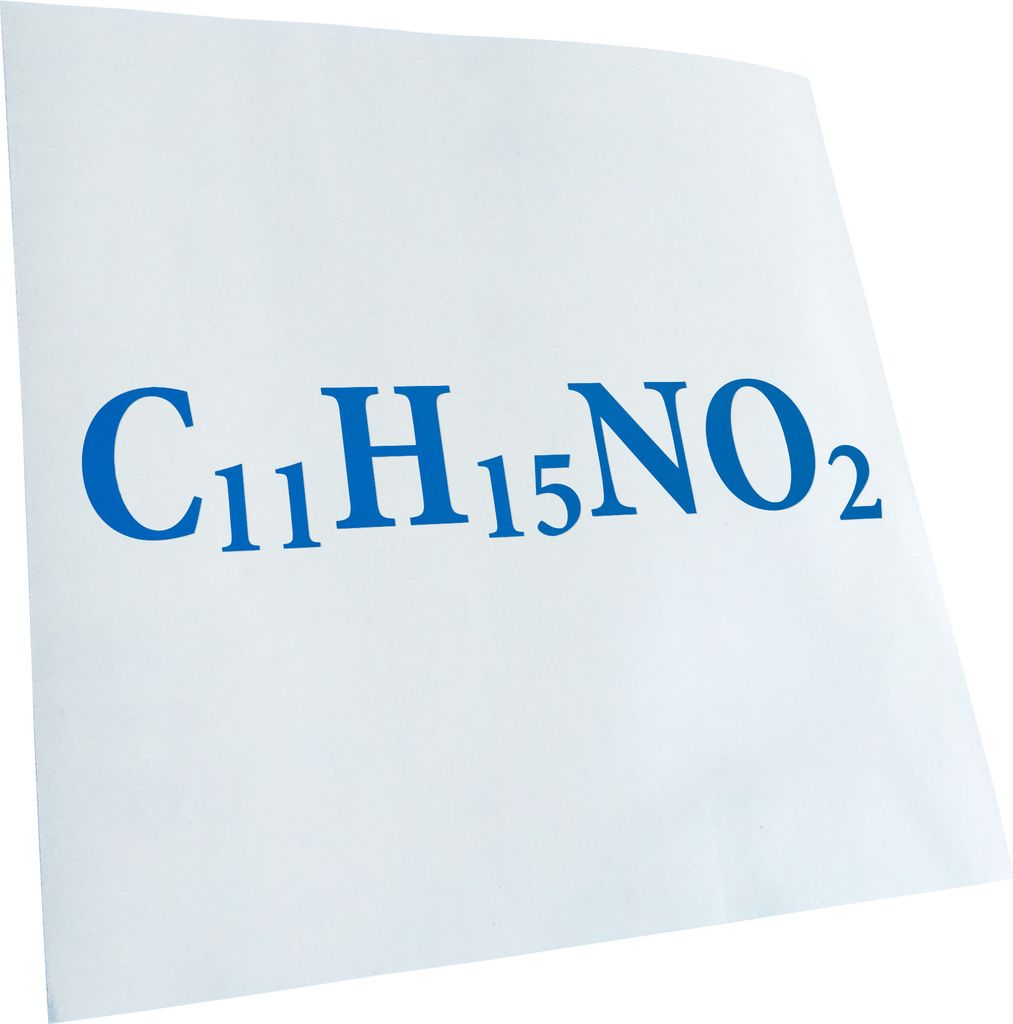 Kiwistar - Autoaufkleber - C11H15NO2 - MDMA Formel Heckscheibe - Aufkleber für Auto Kfz Fahrrad, LKW, Truck Mofa