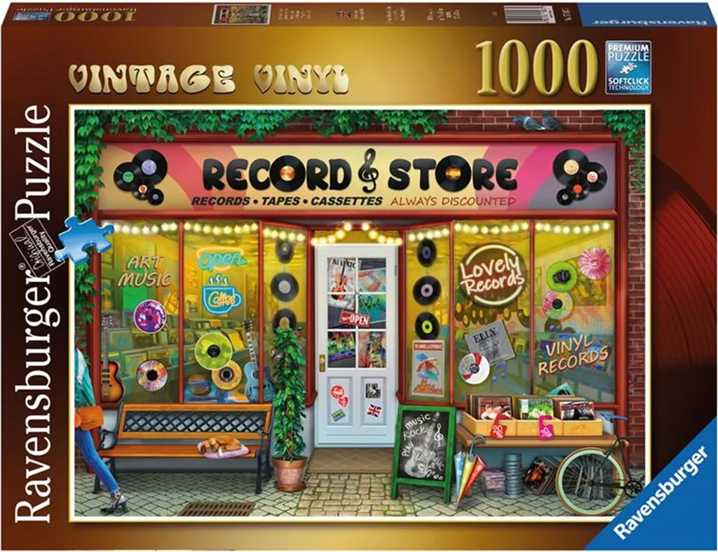 Grand Puzzle Adulte 1000 Pièces Thème Vinyles Anciens par Ravensburger