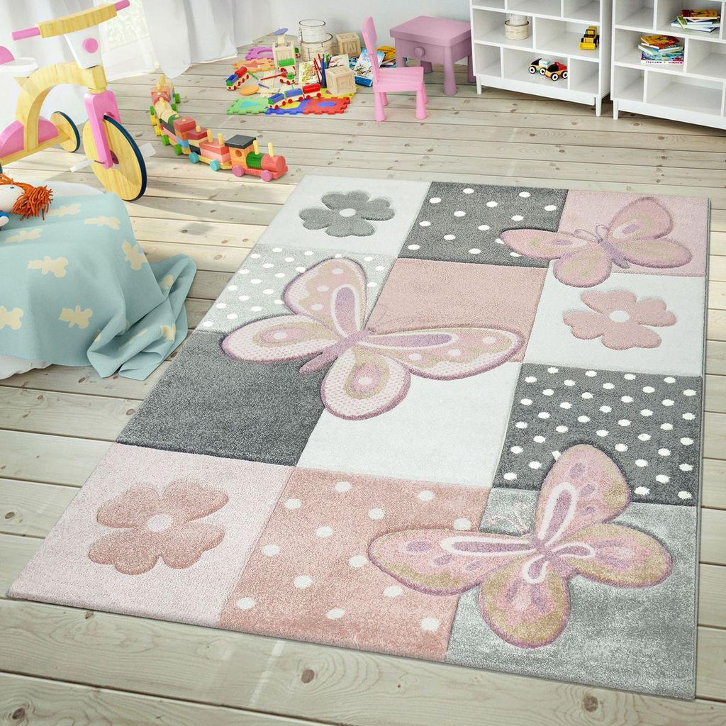 TT Home Kinderteppich Konturenschnitt 3D Optik Produktbild 