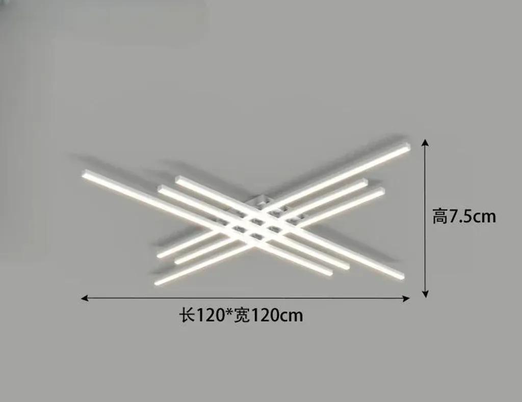 Grand luminaire de plafond LED moderne réglable 120cm blanc avec commande
