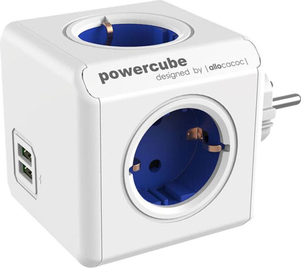 Powercube Original 4 Prises + 2 Usb Multiprise Compacte Usb Image du produit 