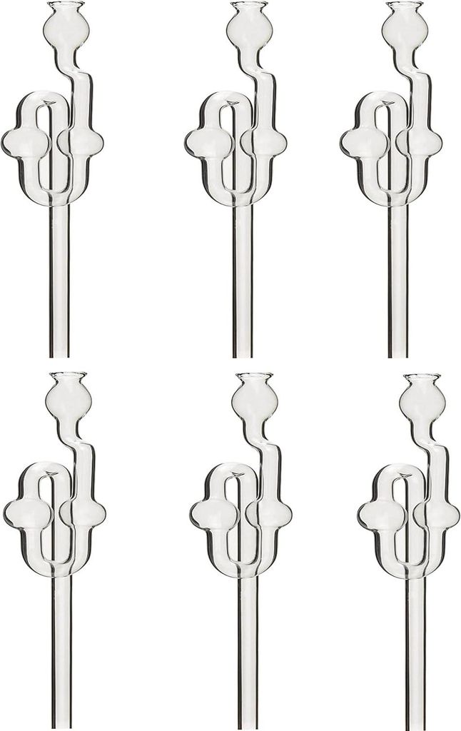 6X Gärröhrchen aus Glas Gärrohr für Gummistopfen Gäraufsatz Produktbild 