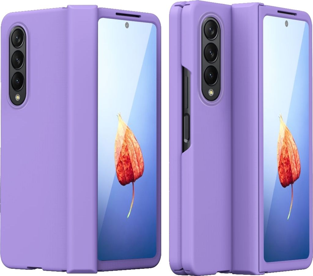 Für Samsung Galaxy Z Fold4 5G Kunststoff Handy Tasche Etuis Hülle + Glas + Stift