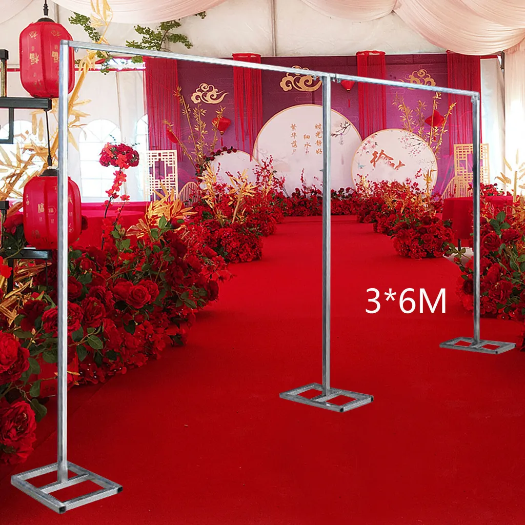 Arche de mariage en acier inoxydable 3x6m - Structure durable et stable - 4