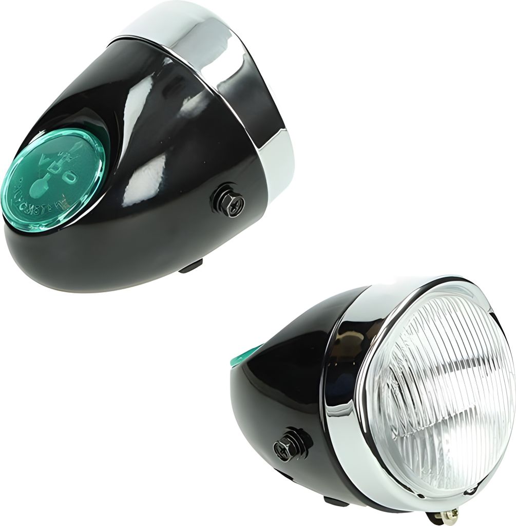 BestPrice Scheinwerfer / Eierlampe vorne schwarz kompatibel mit Puch Maxi