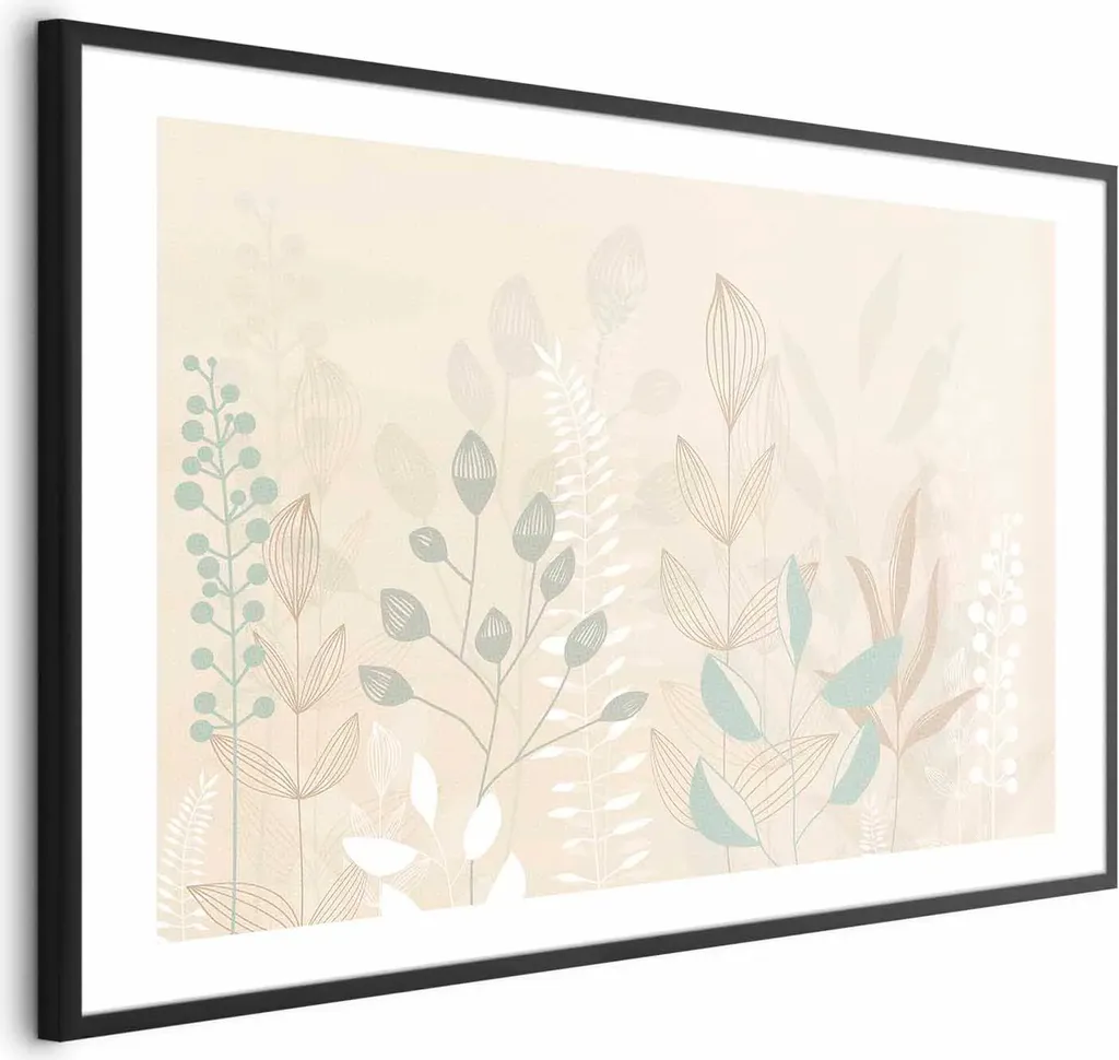 Offerta Poster 60x40 Pastello Glade con Cornice Nera e Margine