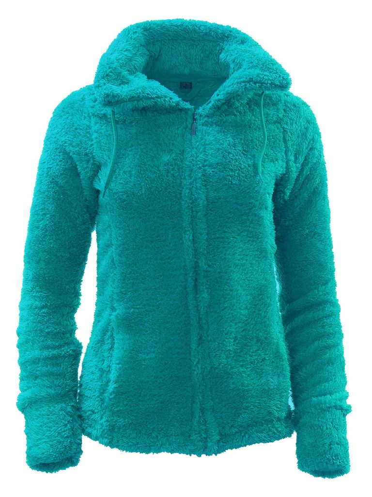 Damen Plüschjacke Teddy grün S (36/38) Produktbild 