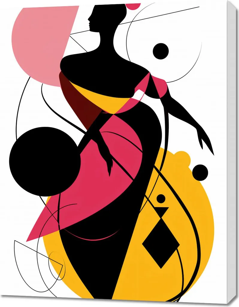 Tableau Silhouette gracieuse 70x90 cm - Idée déco chambre et bureau