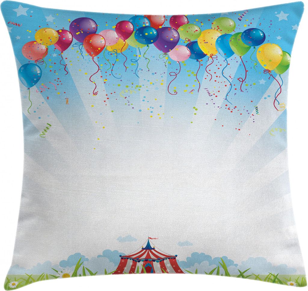 ABAKUHAUS Blume Kissenbezug, Ballon Clear Sky Reise, Waschbar mit Reißverschluss Kissenhülle mit Farbfesten Klaren Farben Beidseitiger Druck, 40 ...