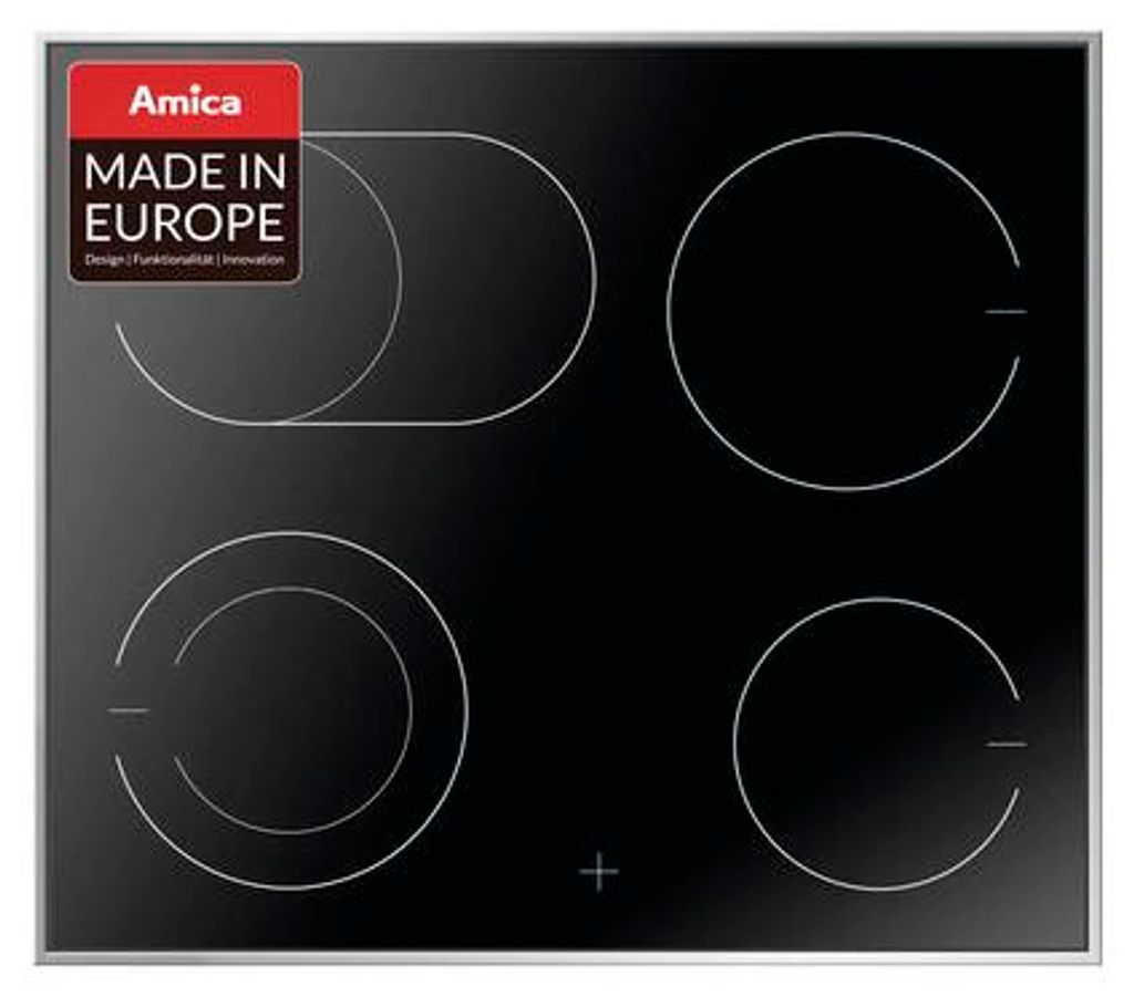 Amica EC 742 100 E, Schwarz, Integriert, 60 cm, Produktbild 