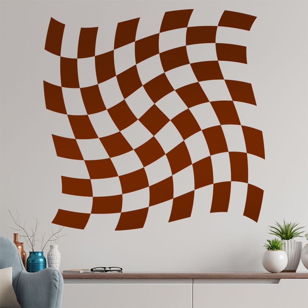 Karo verdreht Wandtattoo in 6 Größen - Wandaufkleber Wall Sticker - Dekoration, Küche, Wohnzimmer, Schlafzimmer, Badezimmer