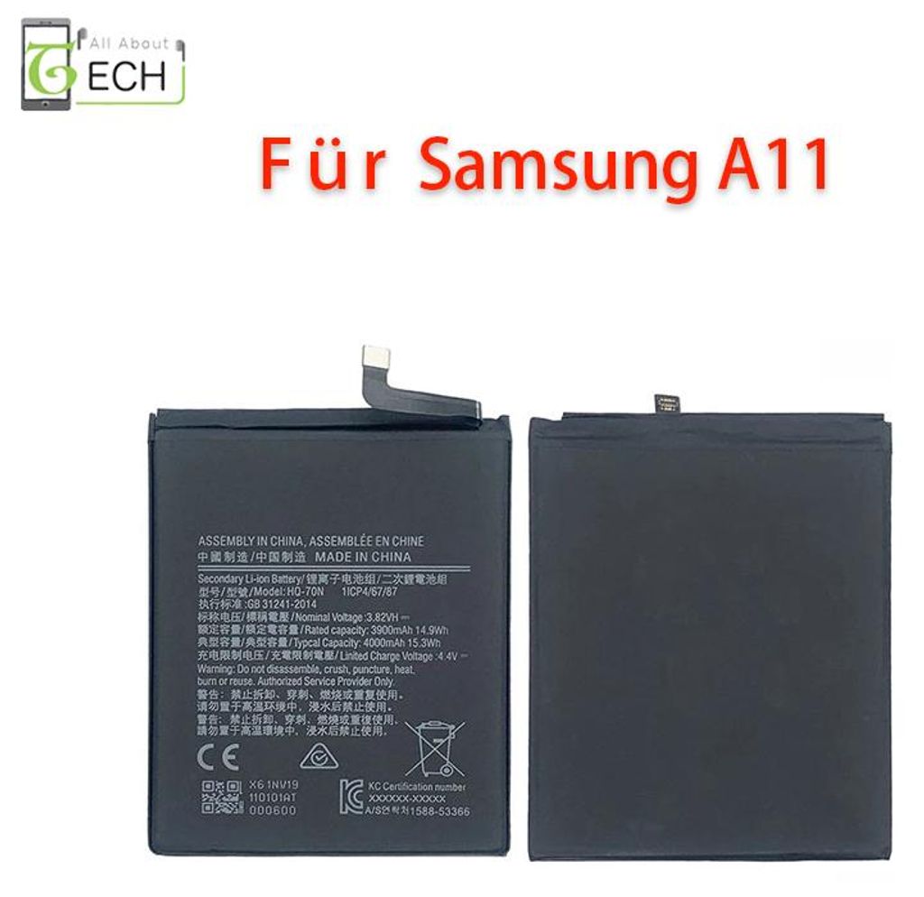 Ersatz Akku für Samsung Galaxy A11 SM-A115M SM-A115M/DS Batterie Battery Hoch...