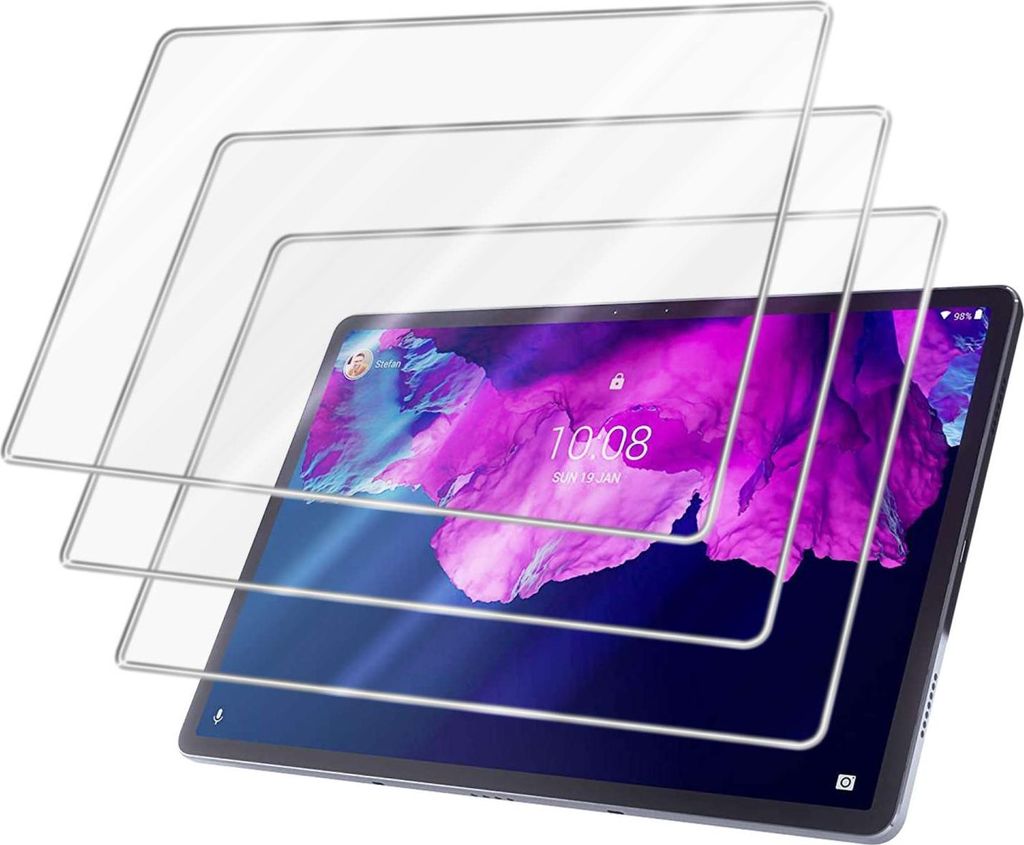 Cadorabo 3x Schutzfolie für Lenovo Tab P11 PRO (11.5 Zoll) in KRISTALL KLAR Gehärtetes Tempered Display-Schutzglas Panzerfolie