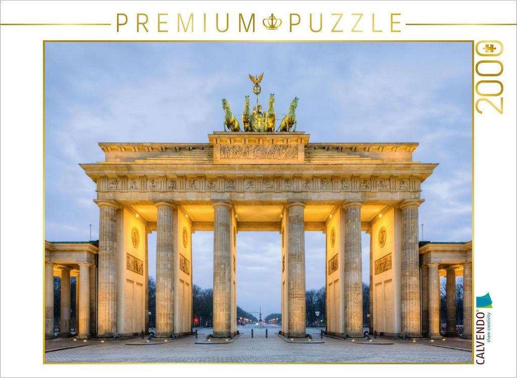 CALVENDO Puzzle Brandenburger Tor Berlin 2000 Teile Puzzle quer | 2000 Teile Lege-Größe 90x67cm Foto-Puzzle für glückliche Stunden
