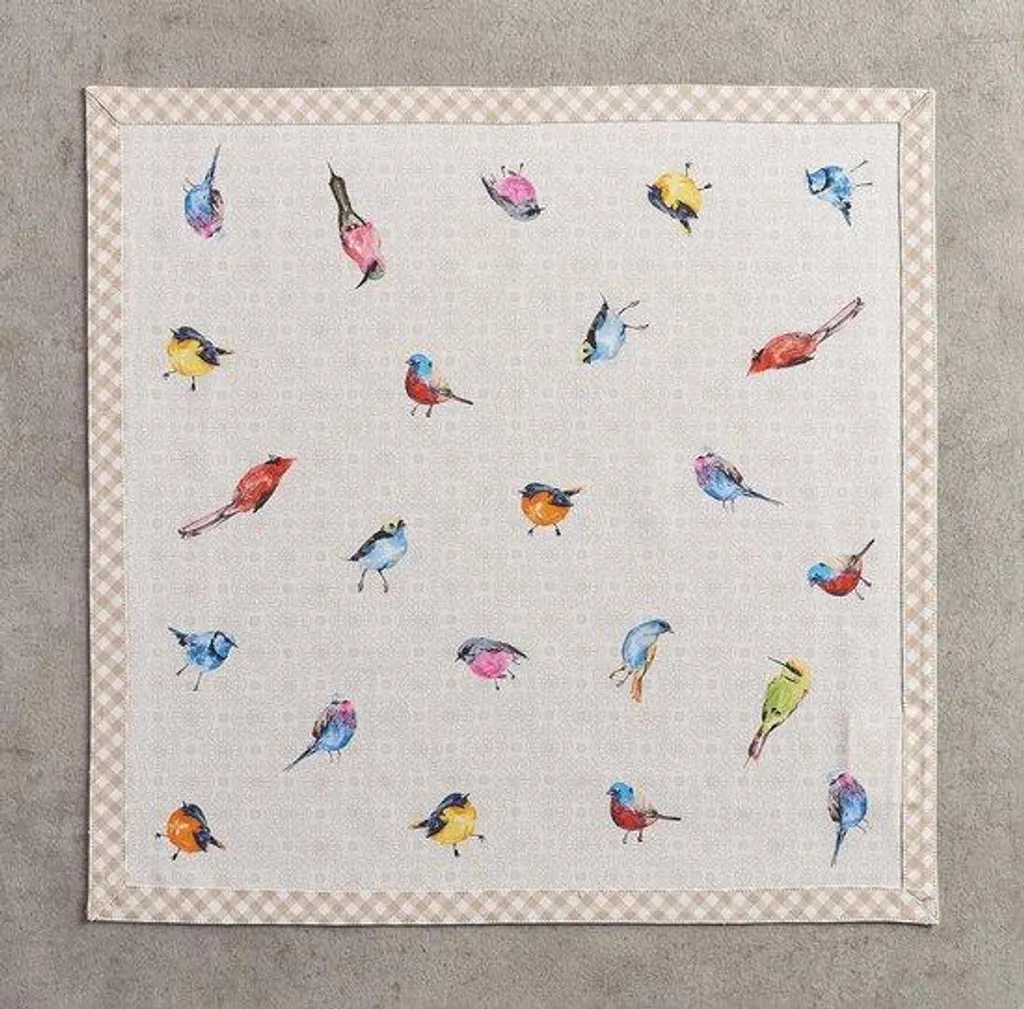 Serviettes en tissu lavables 45x45 cm 100% coton lot de 4 spécial mariage