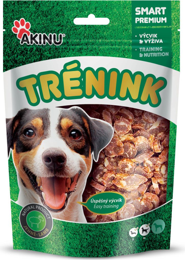 Akinu Trénink Jehněčí & treska lupínky pamlsek pro psy 120 Obrázek produktu 
