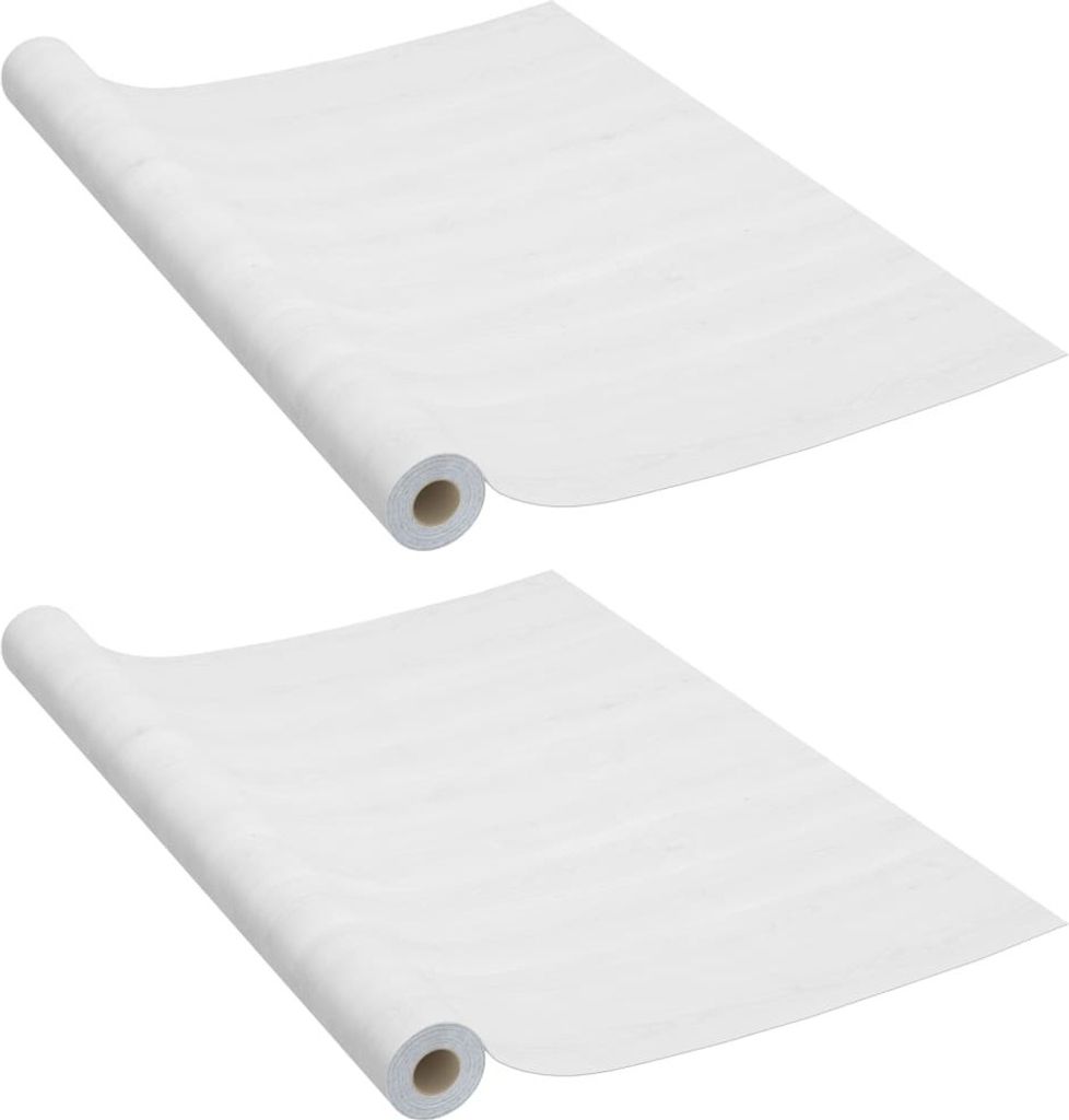 vidaXL Pellicole autoadesive per porte 2 pz. Legno bianco Immagine del prodotto 