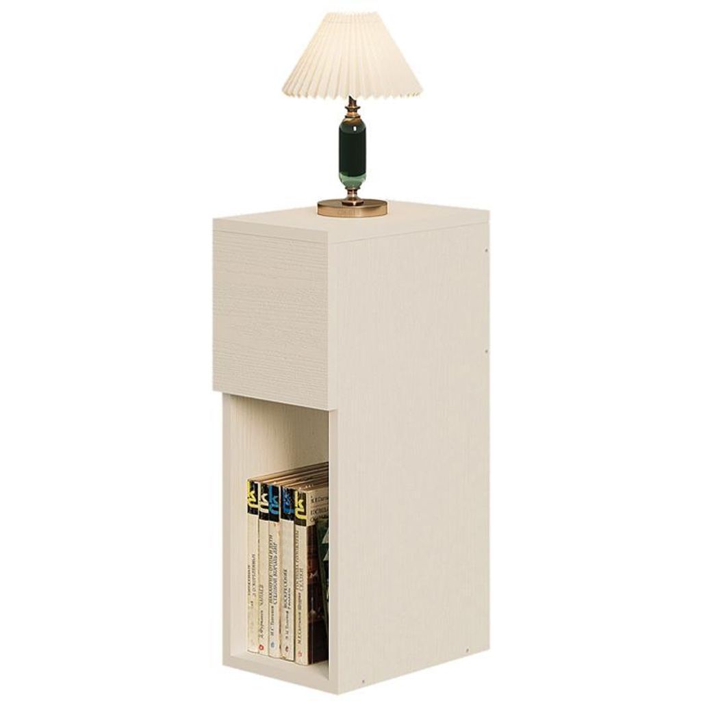 Schmaler Nachttisch Mit Schublade – Tisch Mit Regal – Moderner Loft 55 Cm