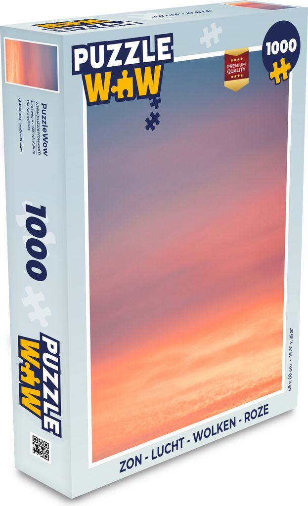 MuchoWow Puzzle 1000 Teile Sonne - Himmel - Wolken - Rosa - Spielzeug - Alt und Jung - Spiele - Puzzeln