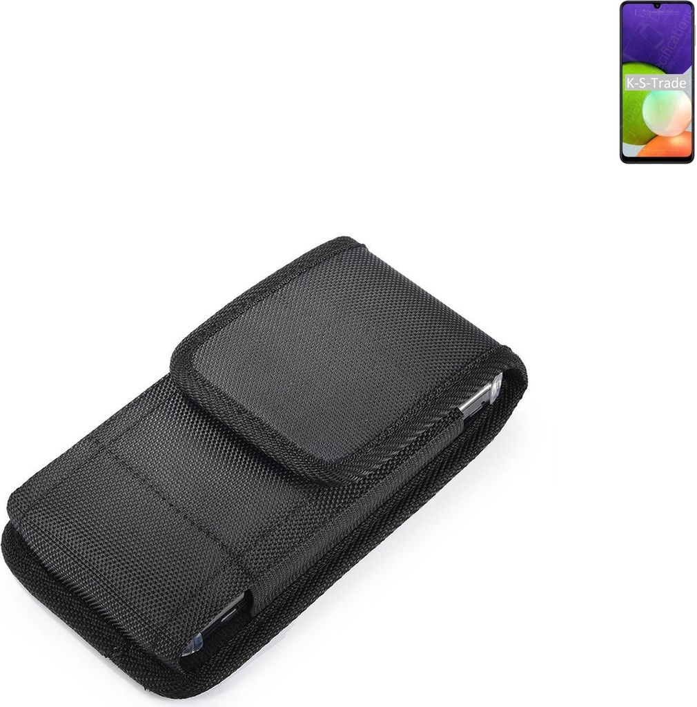 Holster Gürteltasche kompatibel mit Samsung Galaxy A22 5G Holster Gürtel Tasche wasserabweisend Handy Hülle Schutz Hülle Outdoor schwarz K-S-Trade