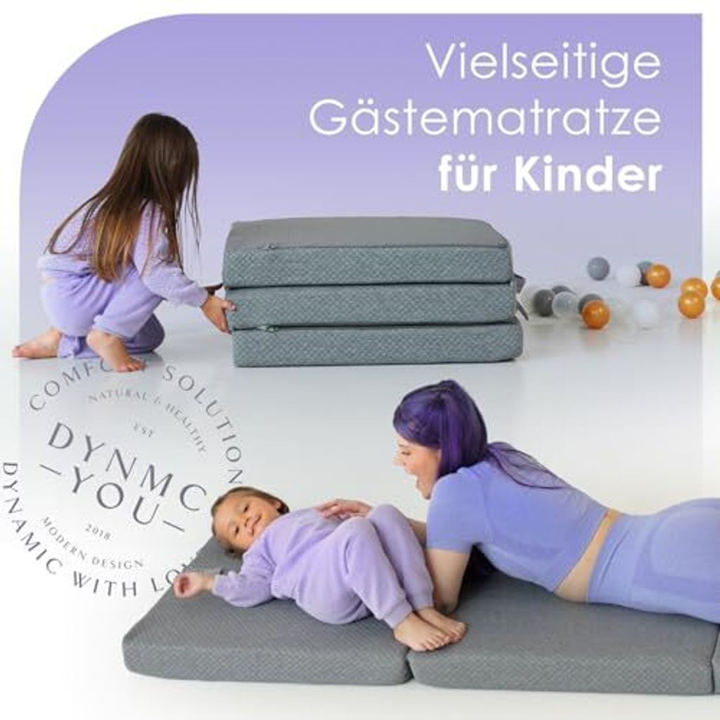 ELONEO Gästematratze Kinder Faltbare Klappmatratze