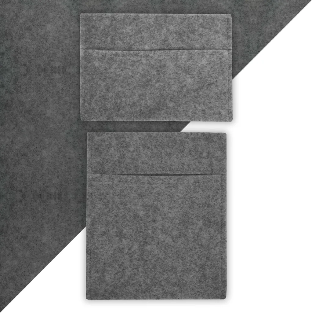 Tessuto per Auto Grigio Fumo Resistente con 2 Sacchetti Organizer