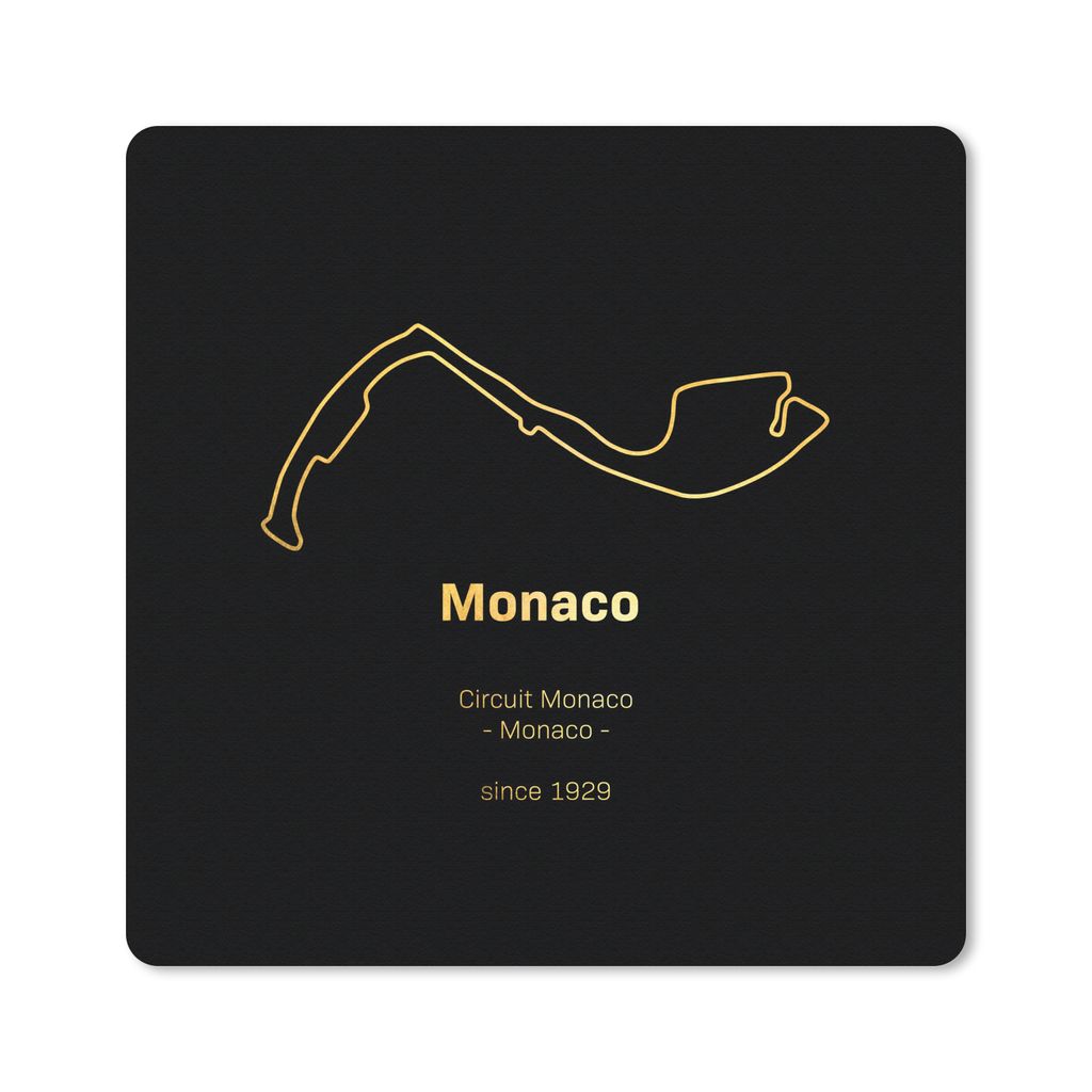 MuchoWow Mauspad Mousepad F1 - Rennstrecke - Monaco 30x30 cm - Mousepads - Maus Mat - Pad - Mausunterlage - Gaming