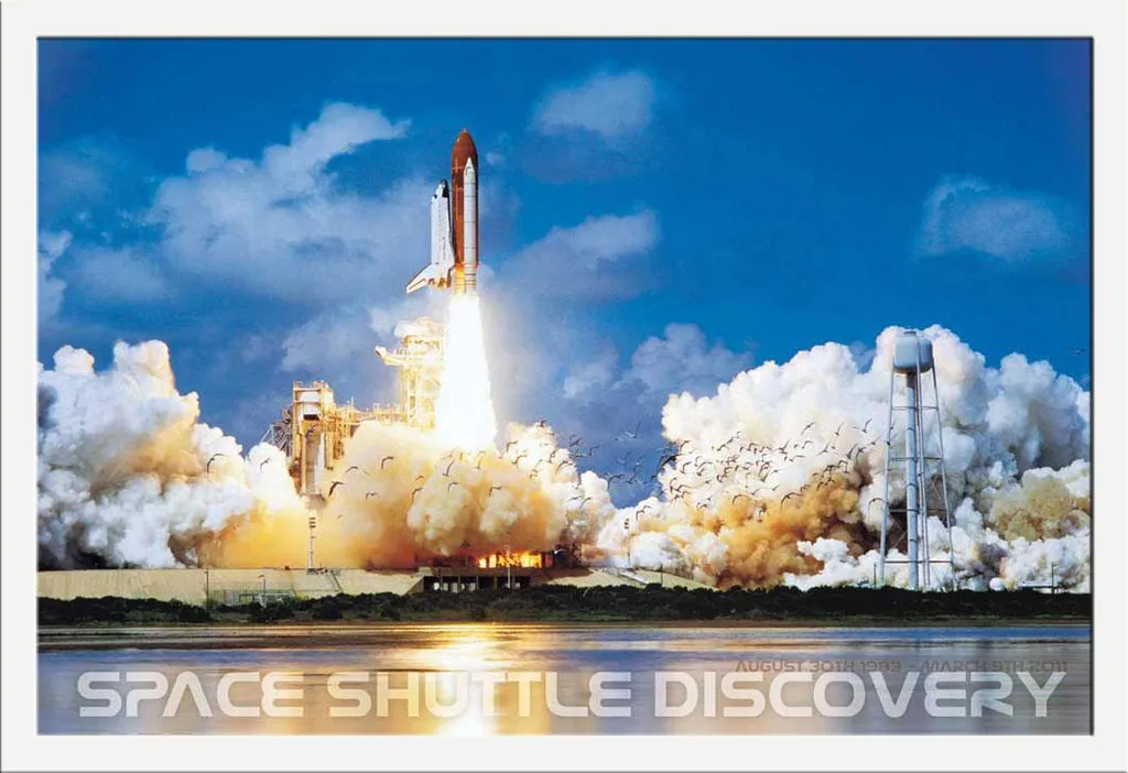 Quadro Discovery Launch con Cornice Shinsuke MDF 61x91,5 - Offerta