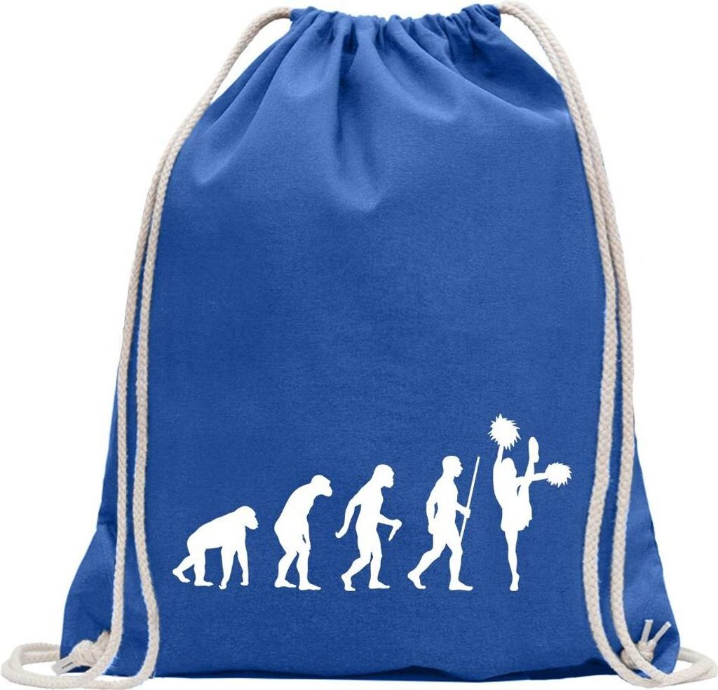 Kiwistar - Turnbeutel - royal - Cheerleader Evolution - Fun Rucksack Sport Beutel Gymsack Baumwolle mit Ziehgurt