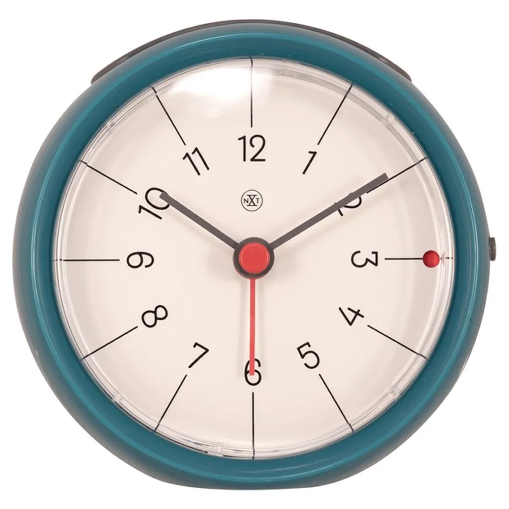 Réveil Nextime Nx-7344Bl Otto Bleu Ø 9.5 cm - Horloge Silencieuse Design