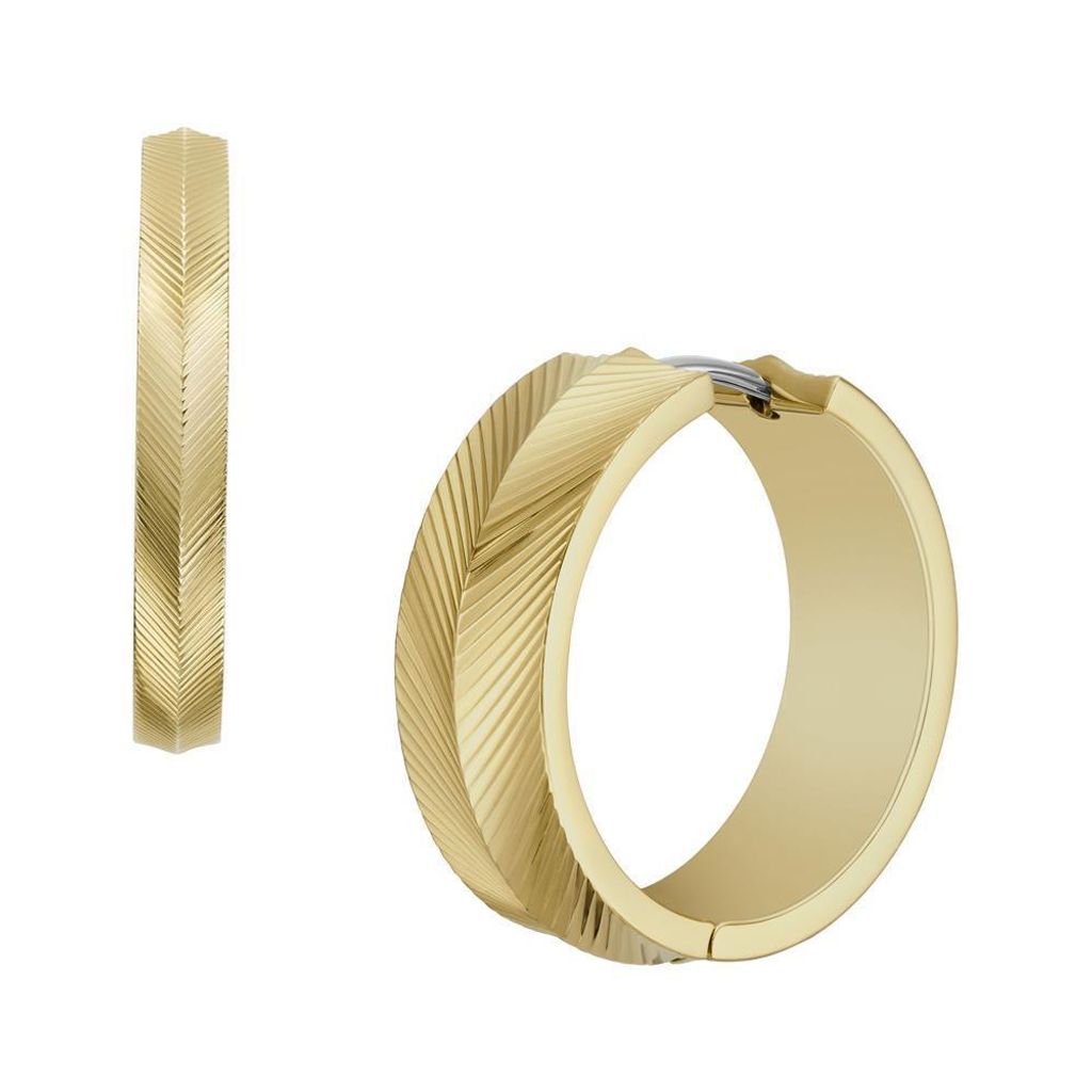 Damen Creolen Harlow von Fossil aus Edelstahl, IP Gold Produktbild 