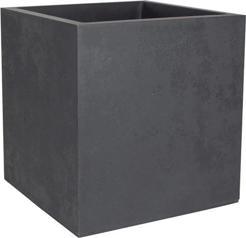 Jardinière carrée imitation roche 50 cm en céramique avec réservoir eau