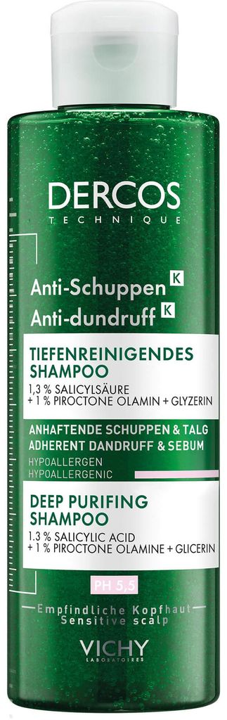 Vichy Dercos Anti-Dandruff K Deep Purifying Shampo 250 ml Produktbild 