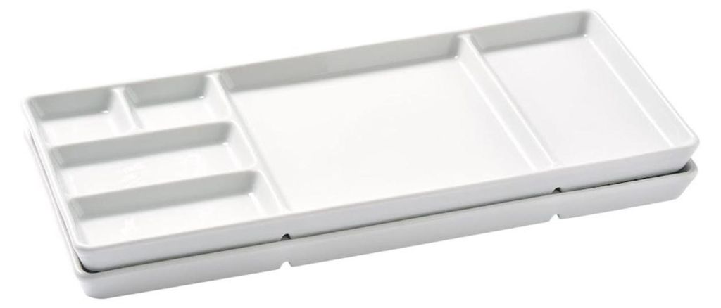 2x Gourmet-Teller Porzellan - Spülmaschinengeeignet Weiß Produktbild 