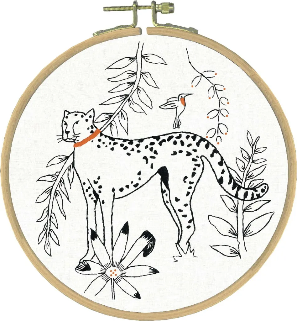 Kit Ricamo Professionale Le Bonheur des Dames Cheetah 1548 | Lino 100%