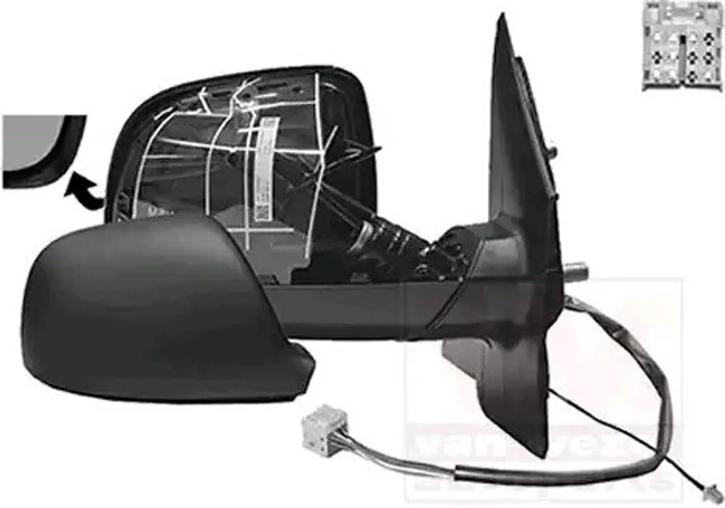 Miroir VW T5 Cassé ? Remplacez votre Verre de Rétroviseur Chauffant 12V