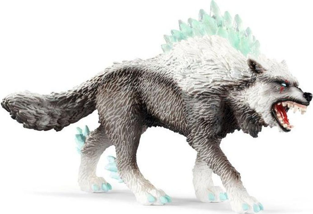 Schleich Eldrador Schneewolf Figur, Detaillierte Spielfigur, Realistisches Design, Ab 5+ Jahren, Weiß