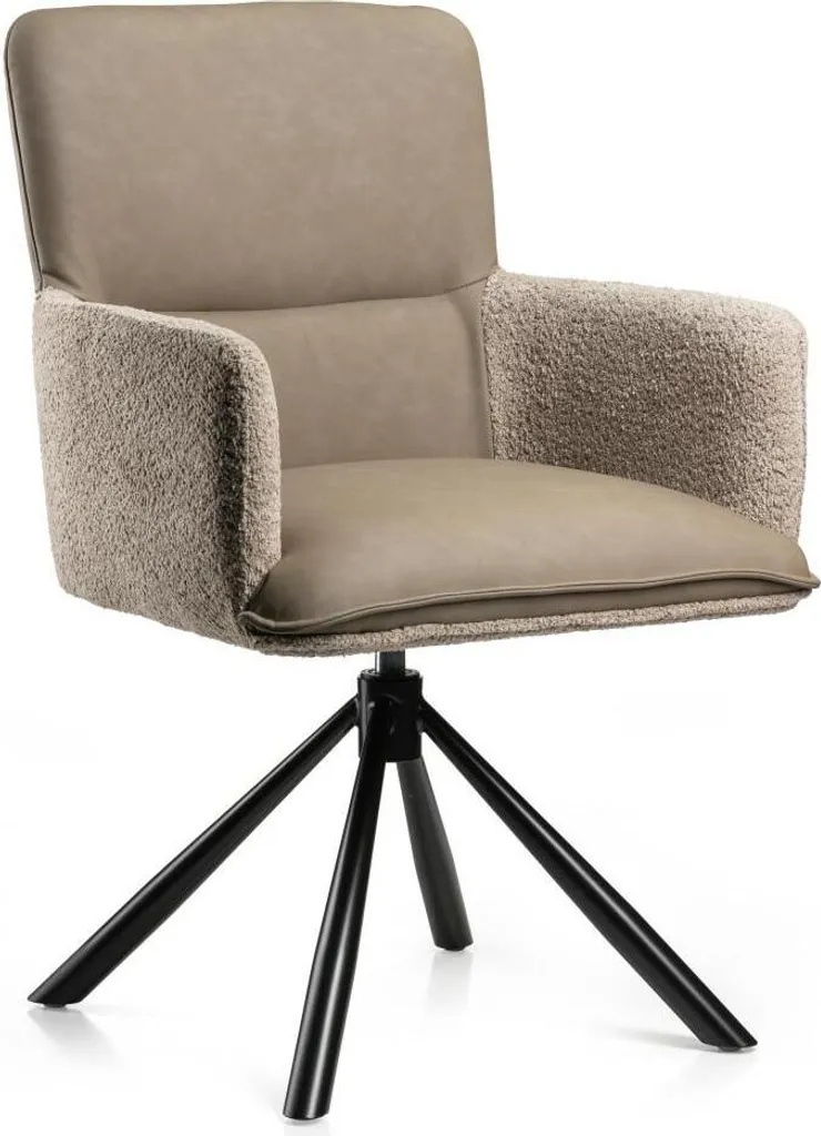 Chaise Texas Beige Pivotante à Retour Automatique - Confort Ergonomique