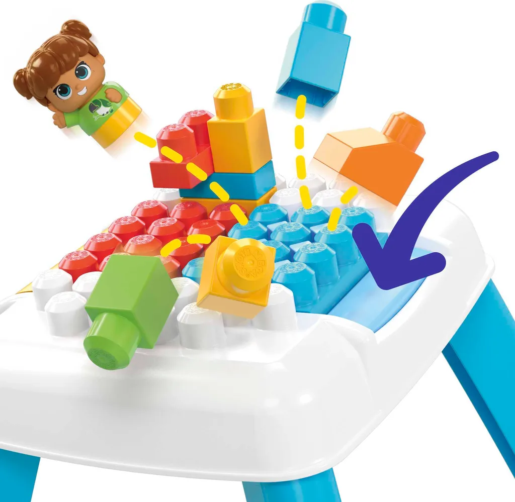 Table d'Éveil et de Construction avec Blocs Empilables pour Tout-Petits - 6