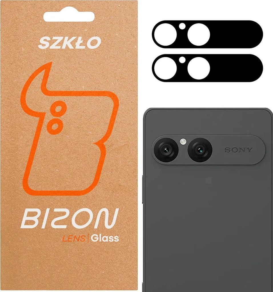 Gehärtetes Glas für die Kamera für Sony Xperia 10 VII, Bizon Glass Lens, 2 Stück