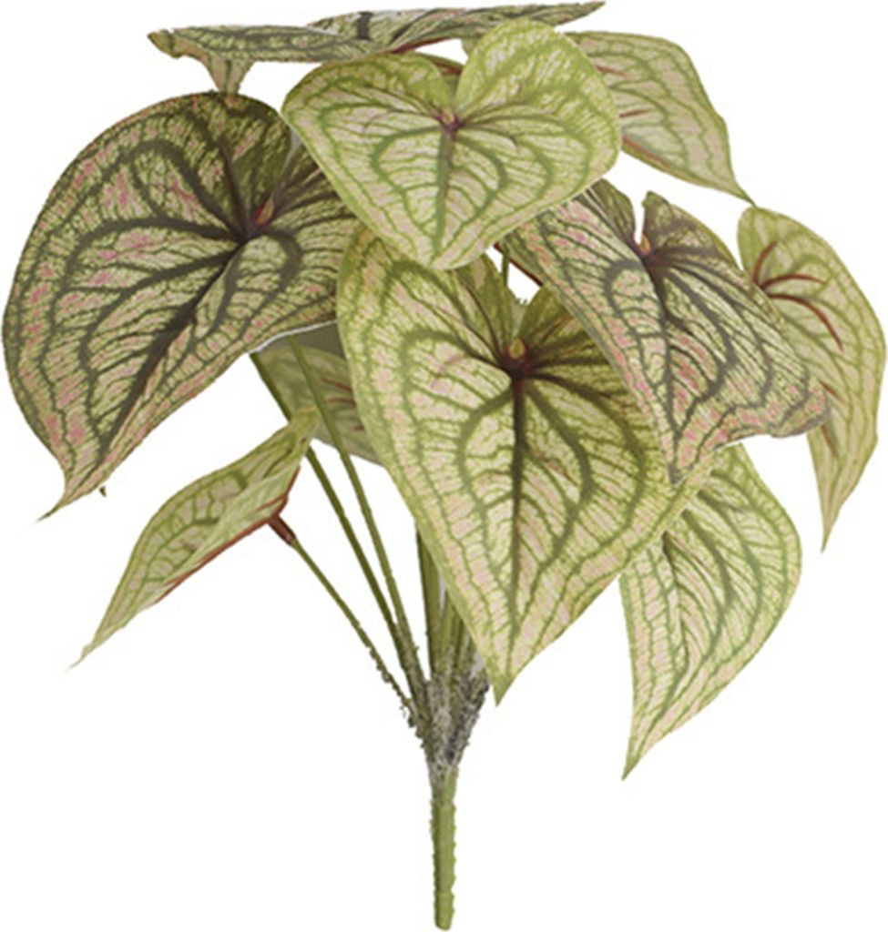 Künstliche grüne Pflanze, pflegeleicht, realistisch, nicht verwelken, Herzform, Simulation, grünes Blatt, Heimbedarf