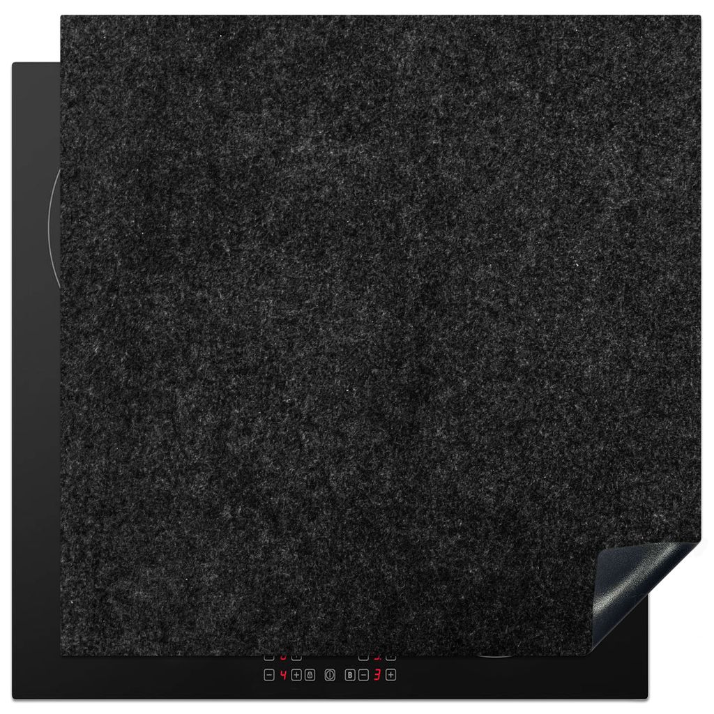 KitchenYeah Herdabdeckplatte Granit - Schwarz - Granitstruktur - Dunkel , 78x78cm, Küche Deko, Glaskeramikkochfeld Herdabdeckung, Abdeckplatte f...